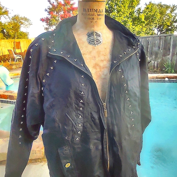VTG 80 studded jacket windbreaker medium - Picture 1 of 13